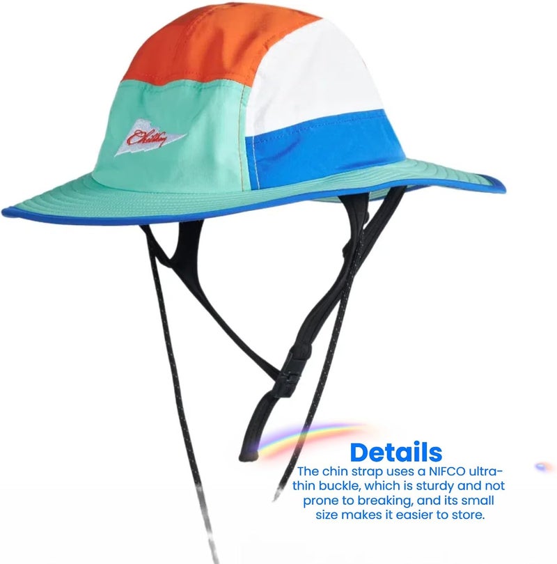 YWYLL Color-Blocked Fisherman Style Sun Hat for Outdoor Camping, Surfing & Vacations - Wide Brim, UV Protective, Anti-Slip - Image 3